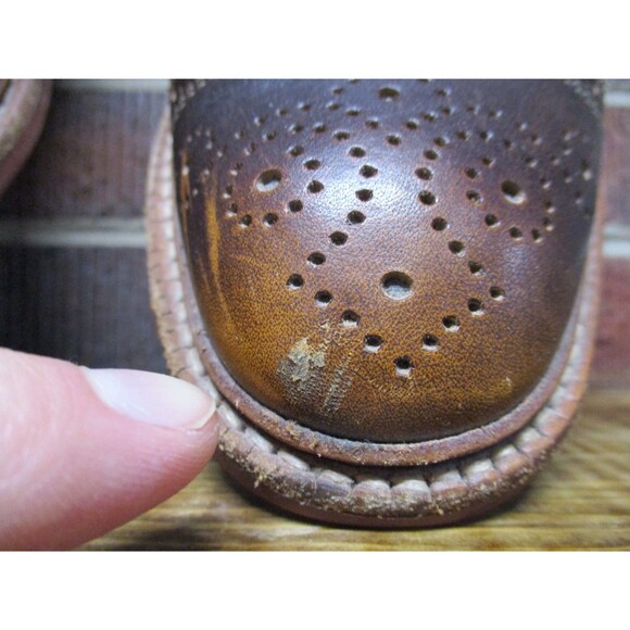 Allen Edmonds Men Strandmok Brown Leather Wingtip Oxford Shoes Dainite 8.5 D main image 5